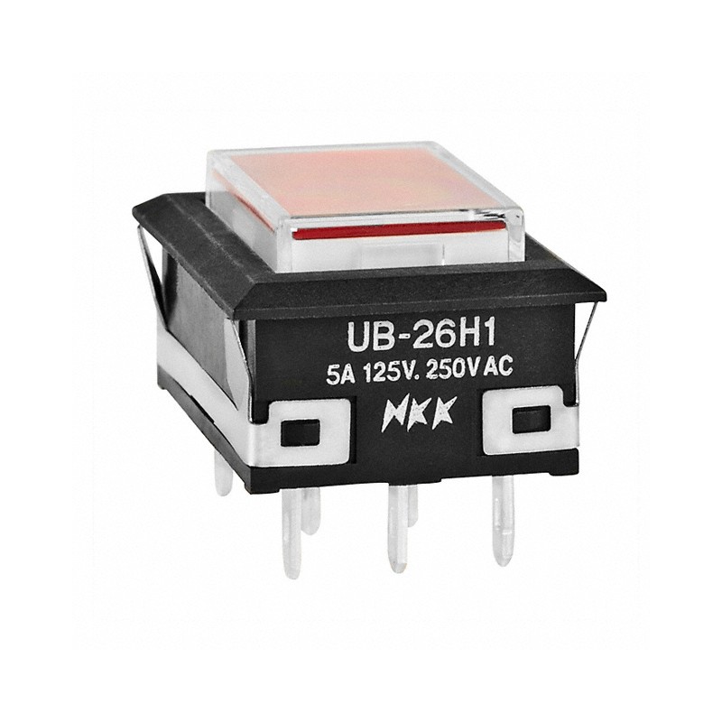 1 pcs : UB26NKW015C-JC - SWITCH PUSHBUTTON DPDT 5A 125V
