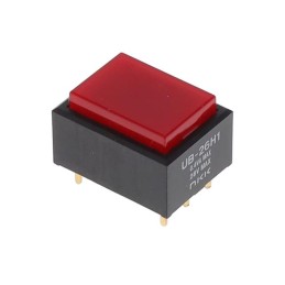 1 pcs : UB26RKG035C-CC - SWITCH PUSH DPDT 0.4VA 28V