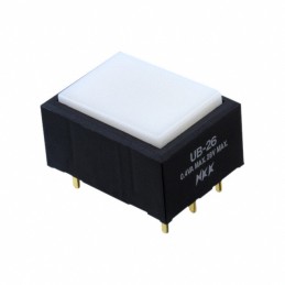 1 pcs : UB26RKG03N-B - SWITCH PUSH DPDT 0.4VA 28V