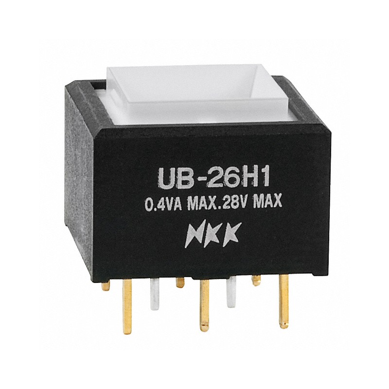 1 pcs : UB26SKG035F - SWITCH PUSH DPDT 0.4VA 28V