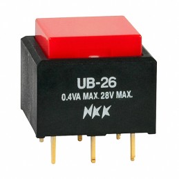1 pcs : UB26SKG03N-C - SWITCH PUSH DPDT 0.4VA 28V