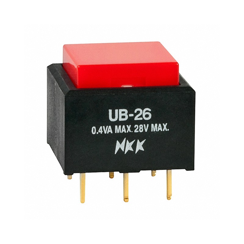 1 pcs : UB26SKG03N-C - SWITCH PUSH DPDT 0.4VA 28V
