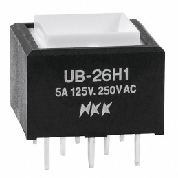 1 pcs : UB26SKW035D - SWITCH PUSHBUTTON DPDT 5A 125V