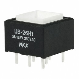 1 pcs : UB26SKW035F - SWITCH PUSHBUTTON DPDT 5A 125V