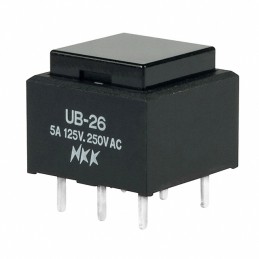 1 pcs : UB26SKW03N-A - SWITCH PUSHBUTTON DPDT 5A 125V