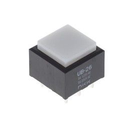 1 pcs : UB26SKW03N-B - SWITCH PUSHBUTTON DPDT 5A 125V
