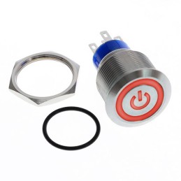 1 pcs : ULV7F2BSS615 - SWITCH PB ON-MOM RED