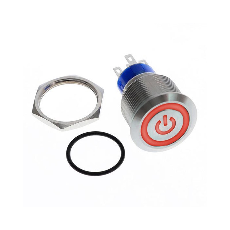 1 pcs : ULV7F2BSS615 - SWITCH PB ON-MOM RED