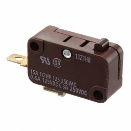 1 pcs : V-15-3A5-T - SWITCH SNAP ACT SPST-NO 15A 250V