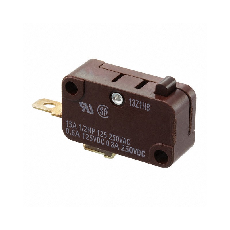 1 pcs : V-15-3A5-T - SWITCH SNAP ACT SPST-NO 15A 250V