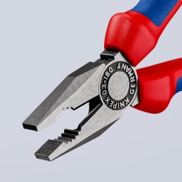 1 pcs - Knipex Combination Pliers, 180 mm Overall, Straight Tip