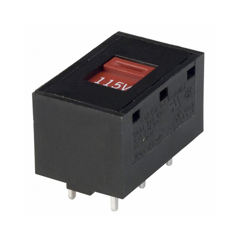 1 pcs : V80212MS02Q - SWITCH SLIDE DPDT 10A 125V