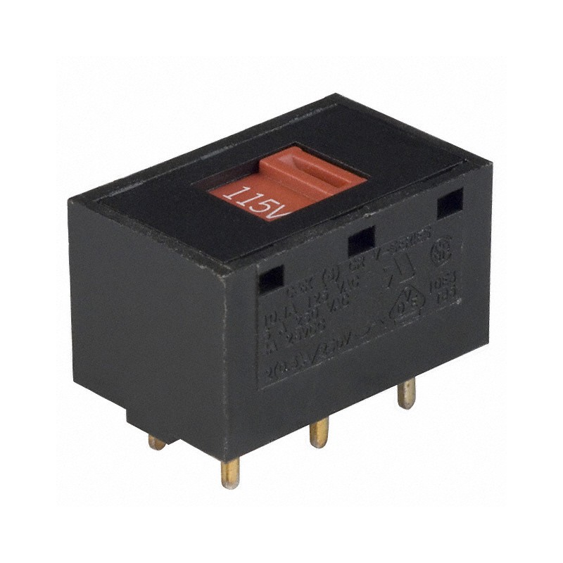 1 pcs : V80212MS02QE - SWITCH SLIDE DPDT 10A 125V
