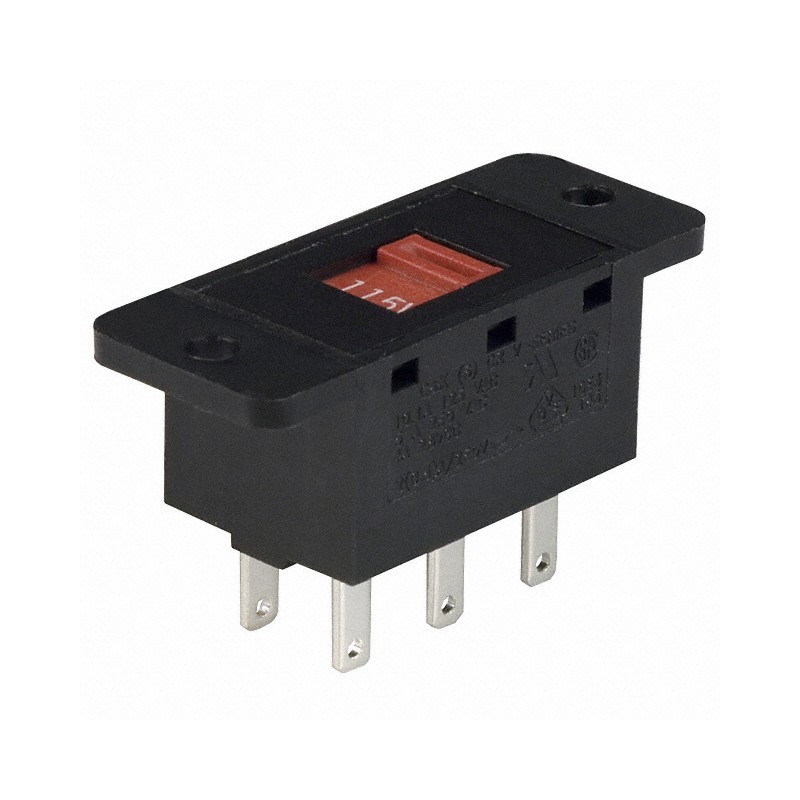 1 pcs : V80212SS05Q - SWITCH SLIDE DPDT 10A 125V