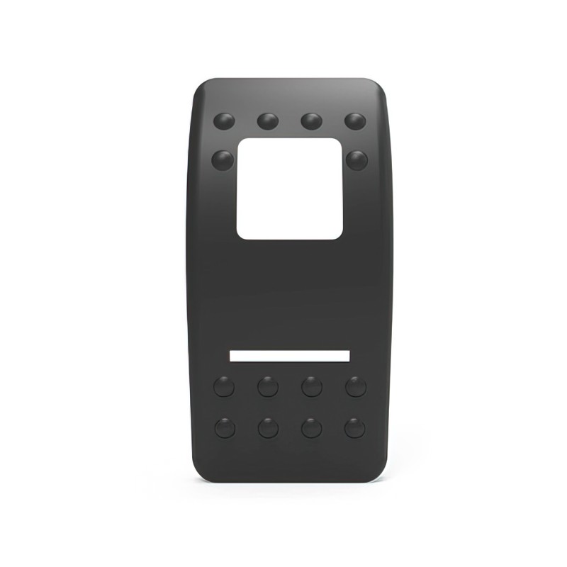 1 pcs : VVAAC00-000 - CAP ROCKER RECT BLK/WHT LENS