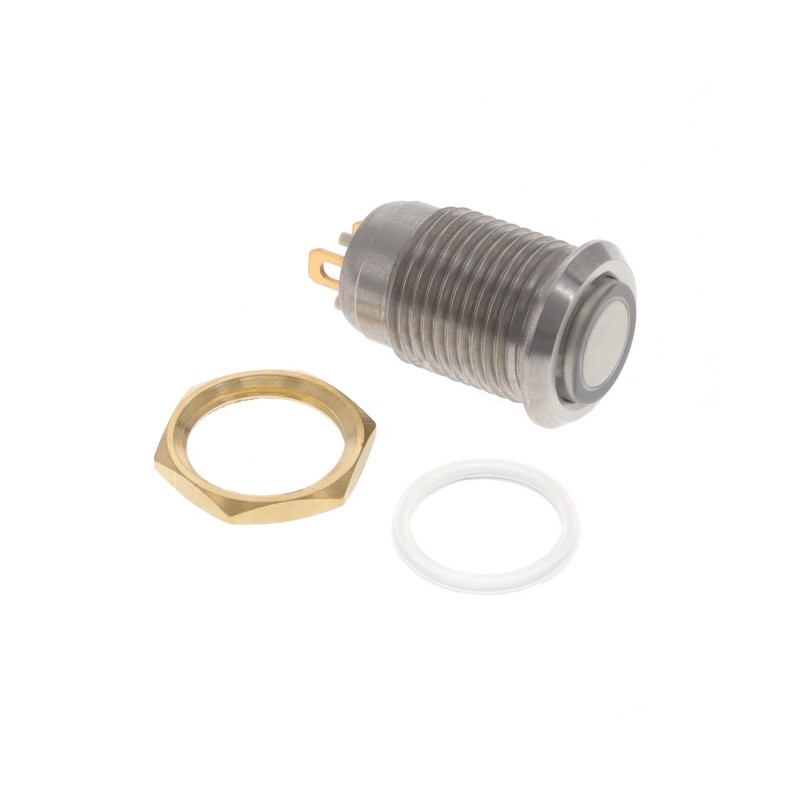 1 pcs : W12M-E11HN - PBS 12MM SPST 0.1A 48V MOM METAL