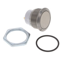 1 pcs : W48M-110N - PBS 19MM SPST 0.1A 48V MOM METAL