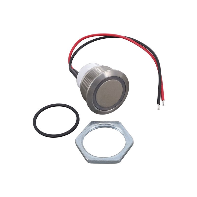 1 pcs : W48M-112B - PBS 19MM SPST 0.1A 48V MOM METAL