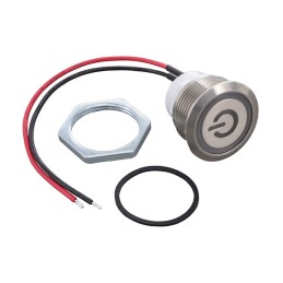 1 pcs : W48M-113B - PBS 19MM SPST 0.1A 48V MOM METAL