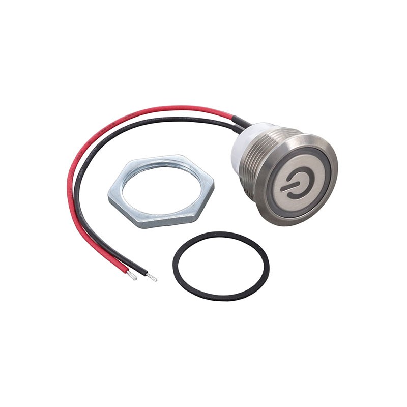 1 pcs : W48M-113B - PBS 19MM SPST 0.1A 48V MOM METAL