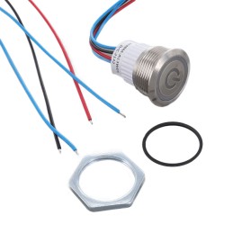 1 pcs : W48M-A13W05 - PBS 19MM SPST 0.1A 48V MOM METAL