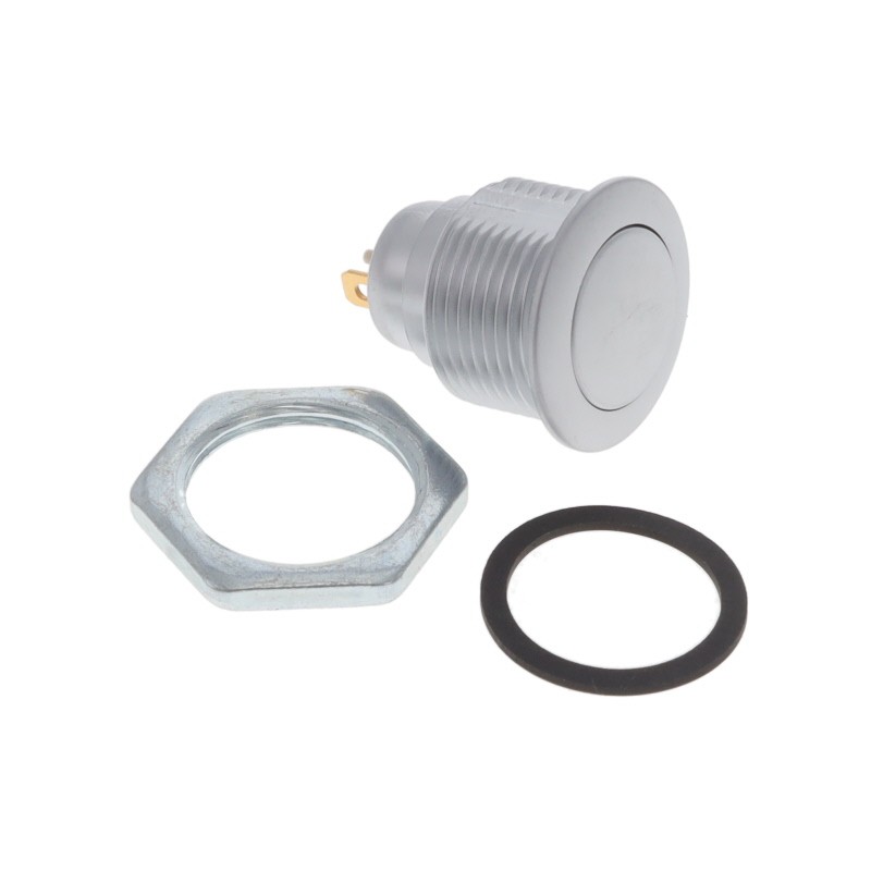 1 pcs : W57M-110N - PBS 16MM SPST 0.1A 48V MOM METAL