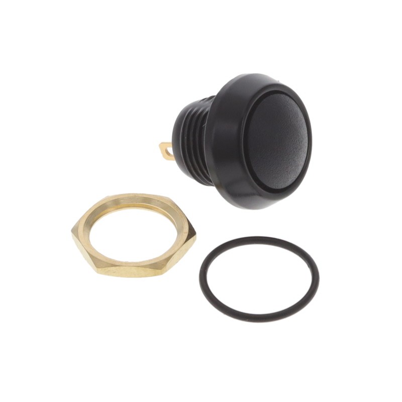 1 pcs : W59M-111 - PBS 12MM SPST 0.1A 50V MOM METAL