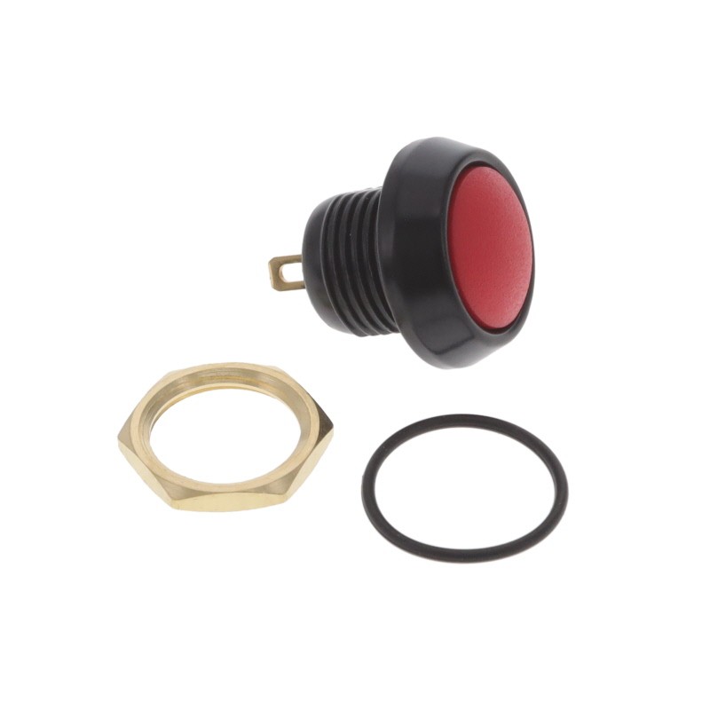 1 pcs : W59M-112 - PBS 12MM SPST 0.1A 50V MOM METAL