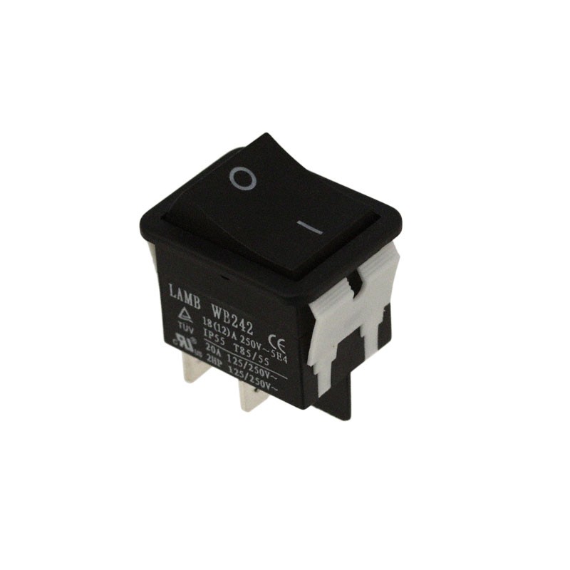 1 pcs : WB242D1121 - SWITCH ROCKER DPST 20A 125V