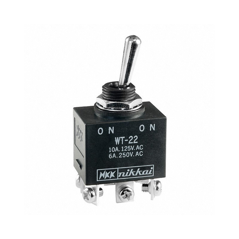 1 pcs : WT22T - SWITCH TOGGLE DPDT 10A 125V