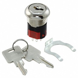 1 pcs : Y1001U2C203DQ - SWITCH KEYLOCK 3POS SP3T 4A 125V