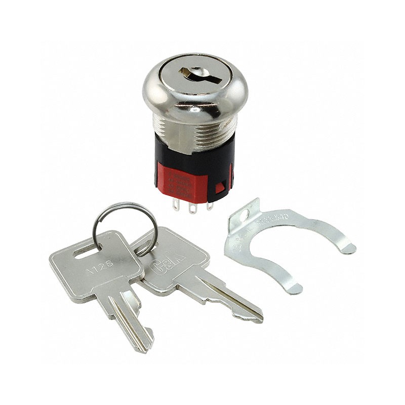 1 pcs : Y1001U2C203DQ - SWITCH KEYLOCK 3POS SP3T 4A 125V