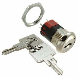 1 pcs : Y1011U2C202NQ - SWITCH KEYLOCK 2POS SPDT 4A 125V