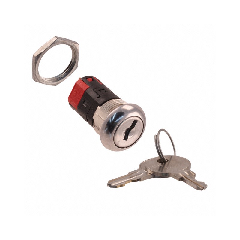 1 pcs : Y1011U2R203NQ - SWITCH KEYLOCK 2POS SPDT 4A 125V