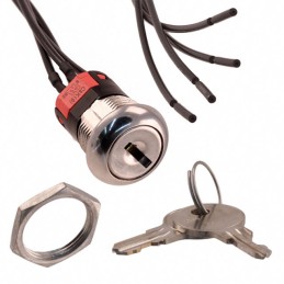 1 pcs : Y1417U2C2WCNQE - SWITCH KEYLOCK 3POS SP3T 4A 125V