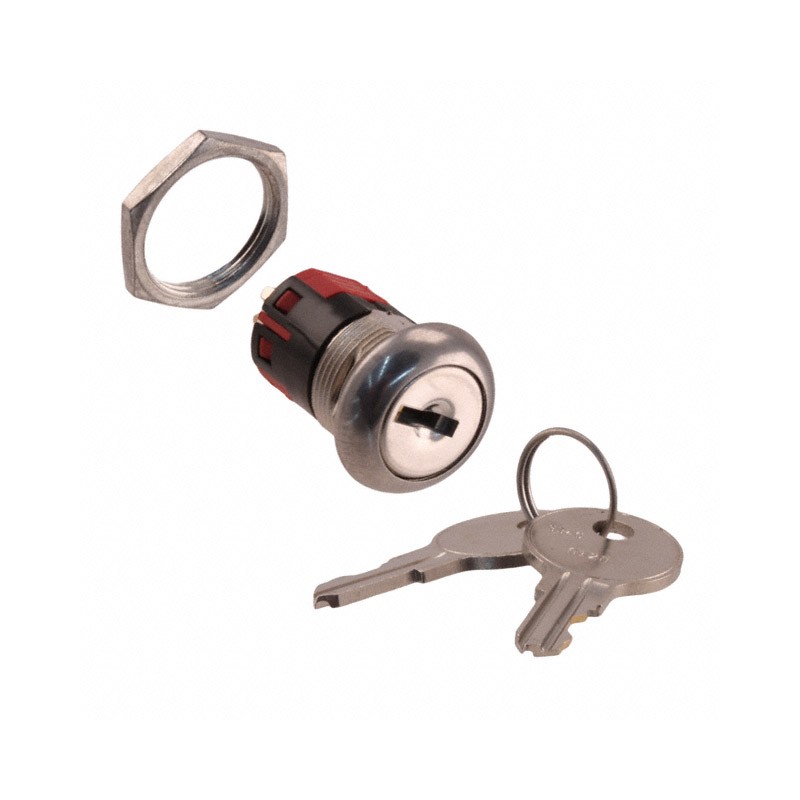 1 pcs : Y201132C201NQ - SWITCH KEYLOCK 2POS DPDT 4A 125V