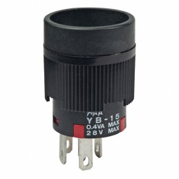 1 pcs : YB15CKG01 - SWITCH PUSH SPDT 0.4VA 28V