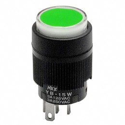 1 pcs : YB15CKW01-5F-JF - SWITCH PUSHBUTTON SPDT 3A 125V
