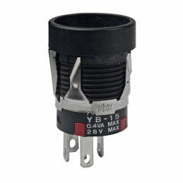1 pcs : YB15MKG01 - SWITCH PUSH SPDT 0.4VA 28V