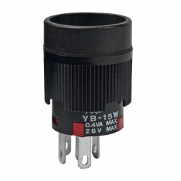 1 pcs : YB15WCKG01 - SWITCH PUSH SPDT 0.4VA 28V