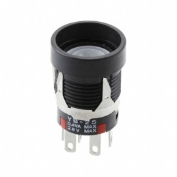 1 pcs : YB25MKG01 - SWITCH PUSHBUTTON DPDT 0.4VA 28V
