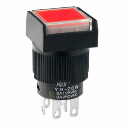 1 pcs : YB26WSKW01-5C-JC - SWITCH PUSHBUTTON DPDT 3A 125V