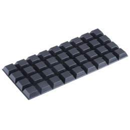 1 Bag of 36 - 3M Tapered Square PUR Self Adhesive Feet, 20.5mm diameter x 7.6mm height