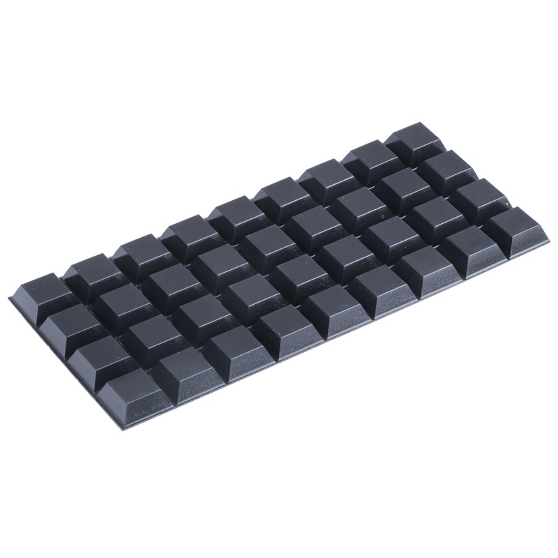 1 Bag of 36 - 3M Tapered Square PUR Self Adhesive Feet, 20.5mm diameter x 7.6mm height