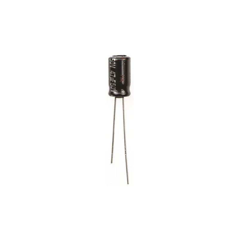 200 pcs - Panasonic 47μF Aluminium Electrolytic Capacitor 50V dc, Radial, Through Hole - ECA1HHG470