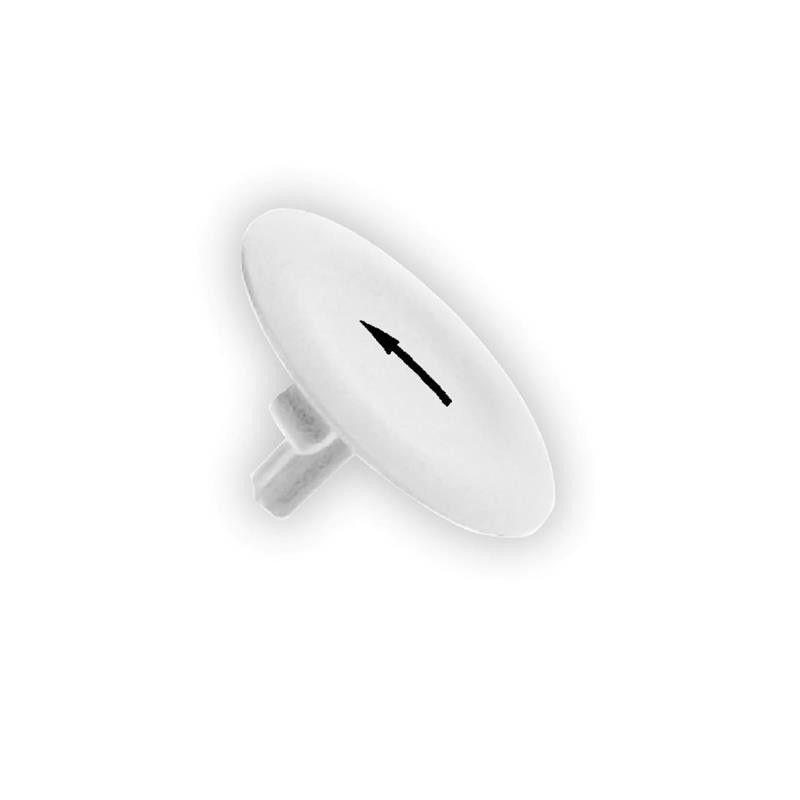 1 pcs : ZBA334 - WHITE CAP MARKED ARROW FOR CIRCU