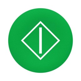 1 pcs : ZBA346 - GREEN CAP MARKED I IN A DIAMOND