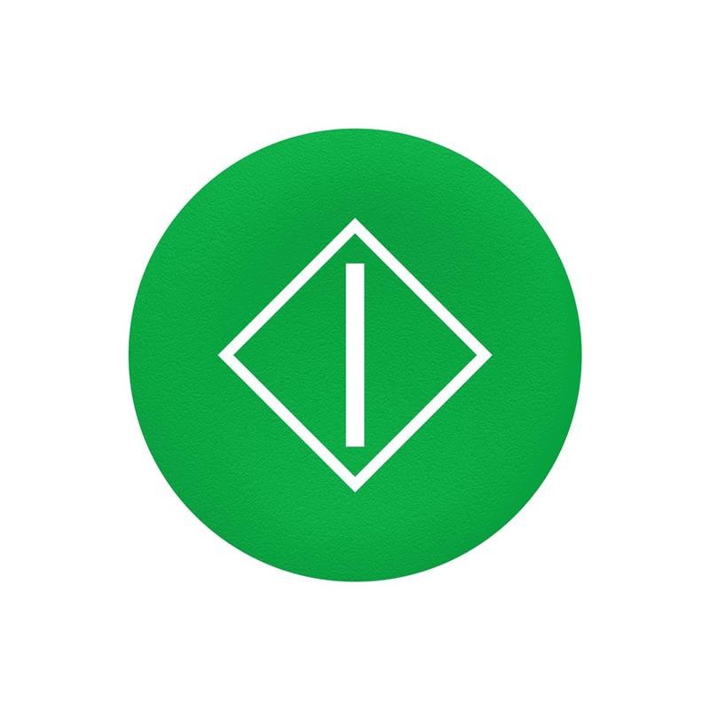 1 pcs : ZBA346 - GREEN CAP MARKED I IN A DIAMOND