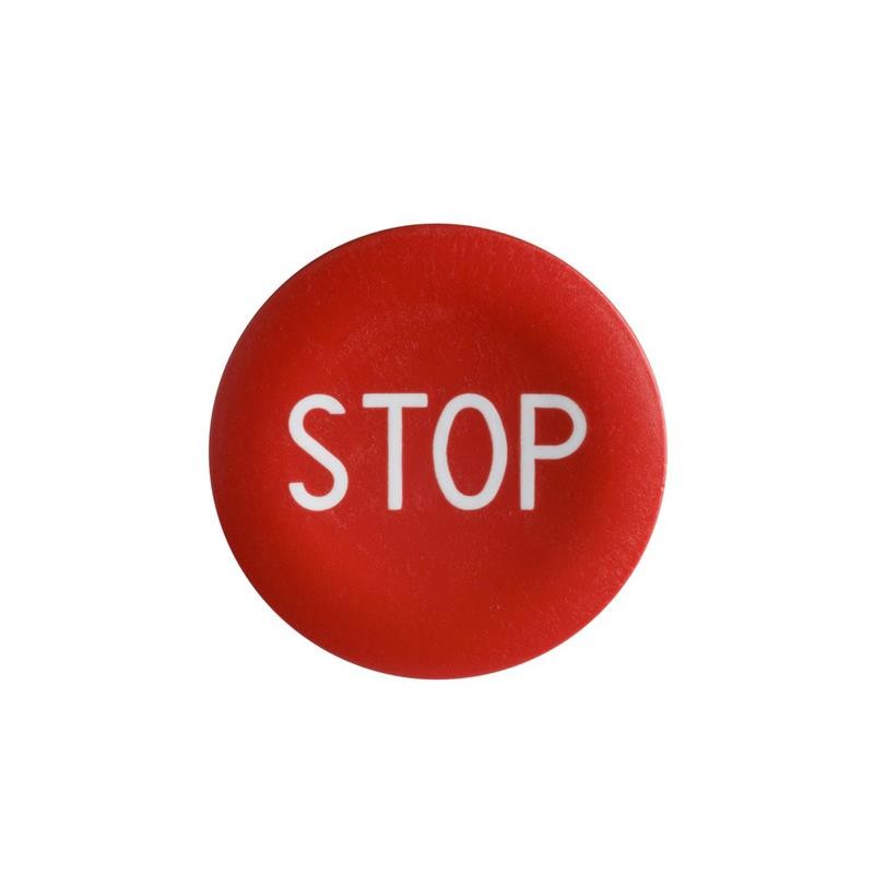 1 pcs : ZBA434 - RED CAP MARKED STOP FOR CIRCULAR