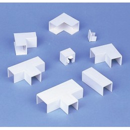 10 pcs - Schneider Electric uPVC Cable Trunking Accessory, 16 x 16mm, Miniature PVC
